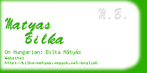 matyas bilka business card